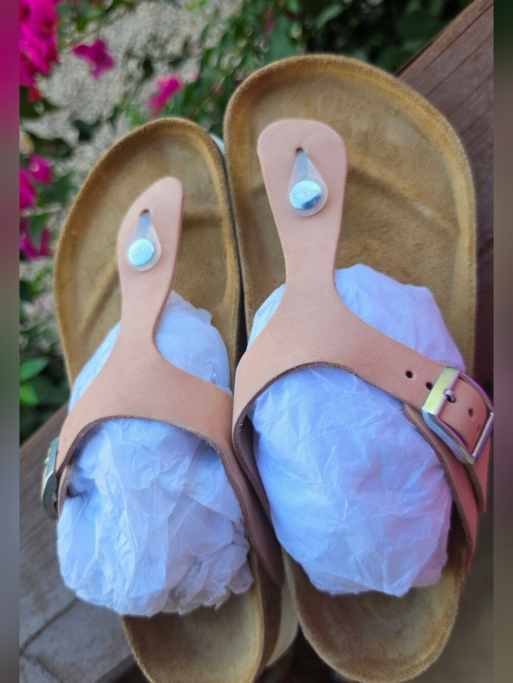 Papillio Birkenstock Gizeh Platform Sandals Blush Pink Size 38 - Picture 5 of 16
